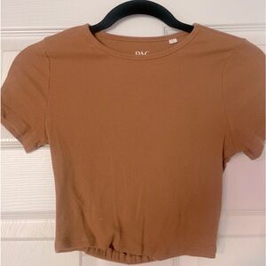 PacSun dark orange women’s t shirt with cut out in the back